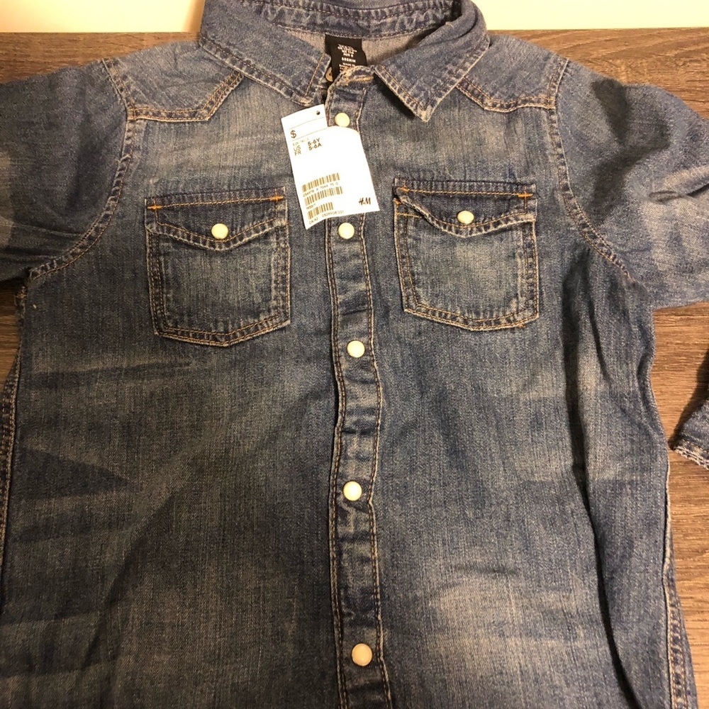 Denim button down shirt